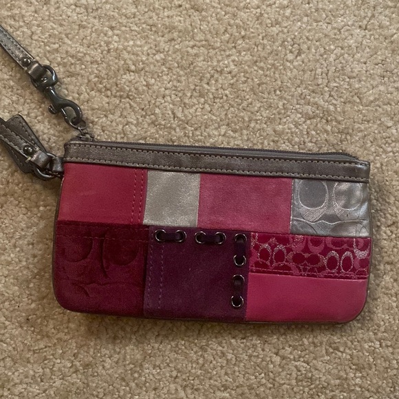 Coach | Bags | Coach Patchwork Wristlet Pouch | Poshmark